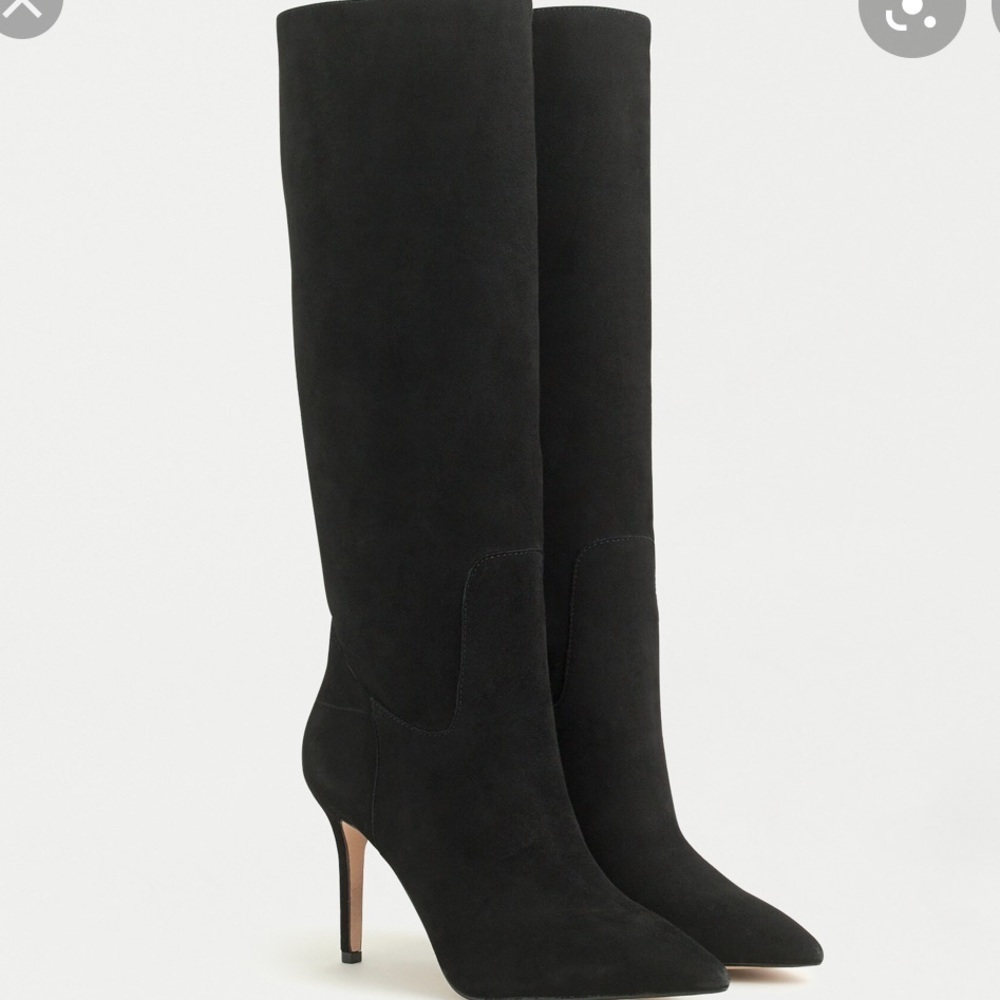 J. Crew High-heel tall boots in suede AE909